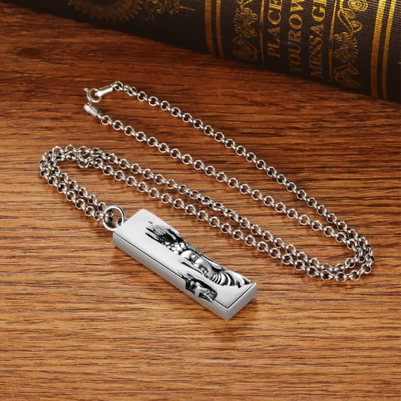 Buddha Stones Tathagata Buddha Strength Protection Amulet Lucky Vintage Style Pendant Necklace
