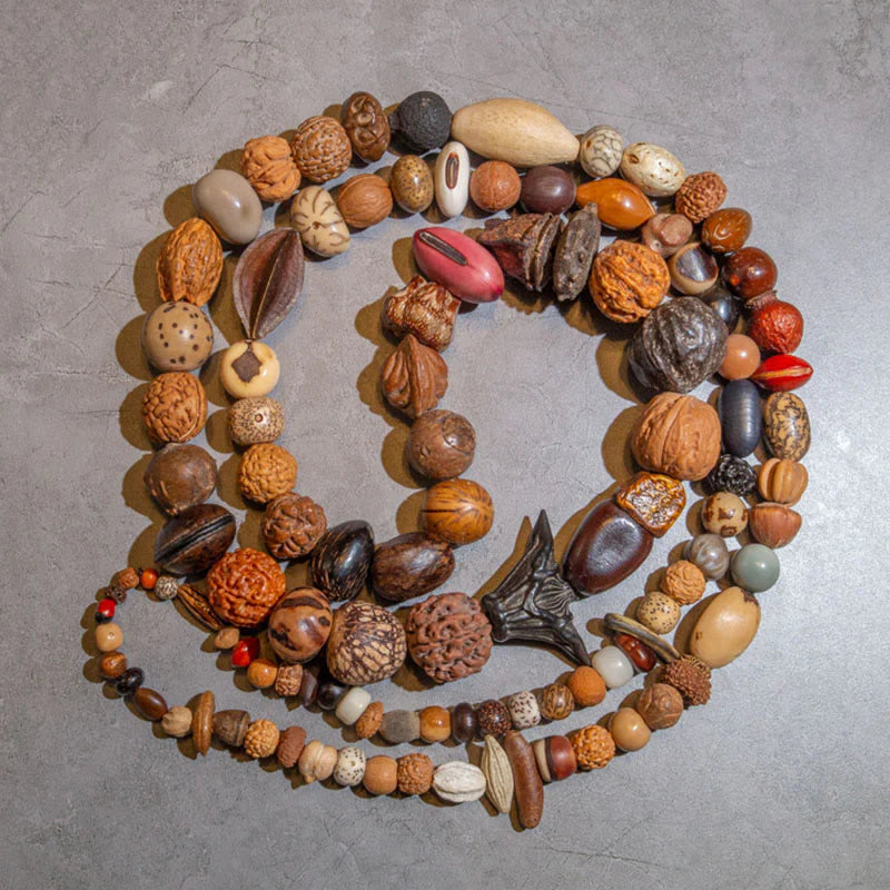 Buddha Stones 108 Mala Beads Bodhi Seed Luck Wealth Bracelet Wrist Mala (Extra 30% Off | USE CODE: FS30)