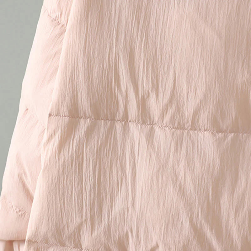 Buddha Stones Peach Blossom Embroidery Frog-Button Long Sleeve Thermal Women's Jacket With Pockets