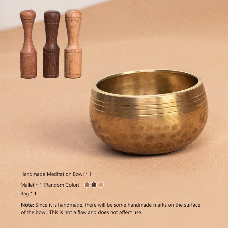 Buddha Stones Handmade Mini Small Singing Bowl for Healing and Meditation Sound Bowl Set 1.57*0.98 IN