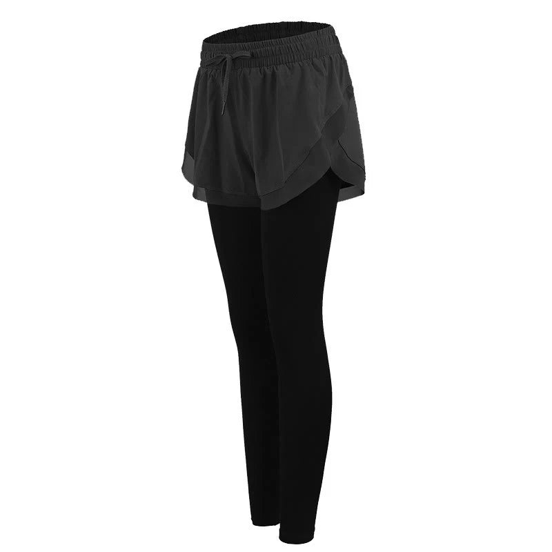 Buddha Stones 2 In 1 Sports Tights Outdoor Fitness Women's Leggings Yoga Pants