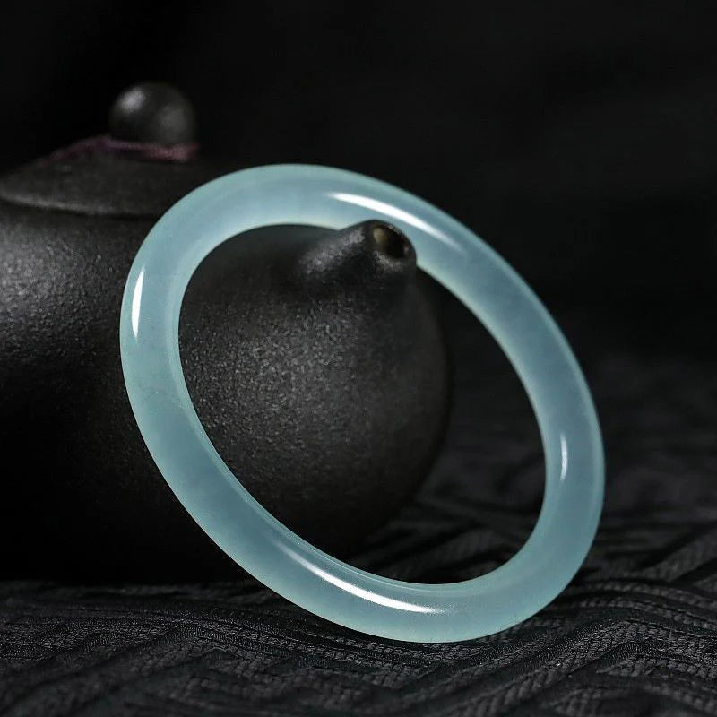 Buddha Stones Natural Jade Healing Blessing Bangle Bracelet