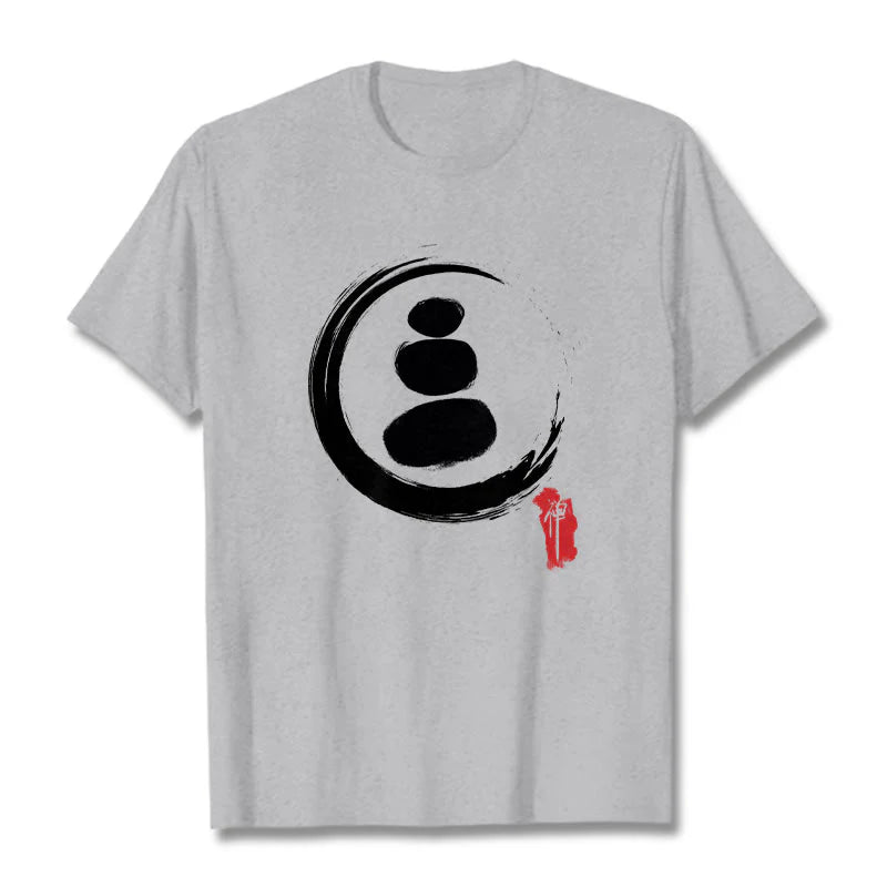 Buddha Stones Zen Circles Cotton Tee T-shirt