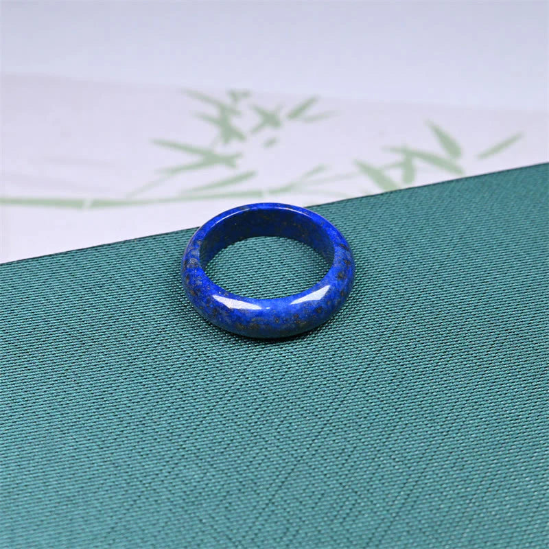 Buddha Stones Natural Lazurite Lapis Lazuli Self Care Ring