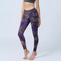 Buddha Stones Romantic Style Butterfly Pattern Print Gym Leggings Women's Yoga Pants