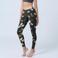 Buddha Stones White Butterfly Starlight Print Exercise Leggings Women's Yoga Pants