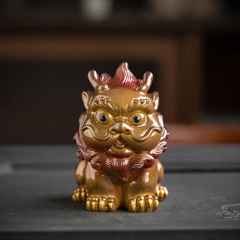 Buddha Stones Color Changing Small PiXiu Resin Tea Pet Wealth Home Figurine Decoration