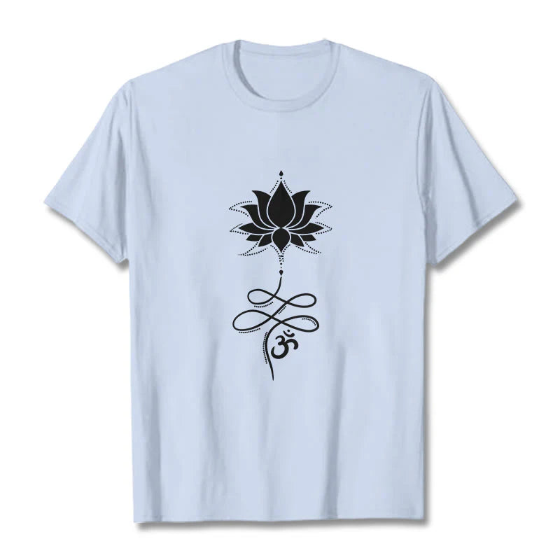 Buddha Stones Lotus OM Sanskrit Tee T-shirt