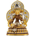 Buddha Stones Bodhisattva Green Tara Hope Copper Statue Decoration
