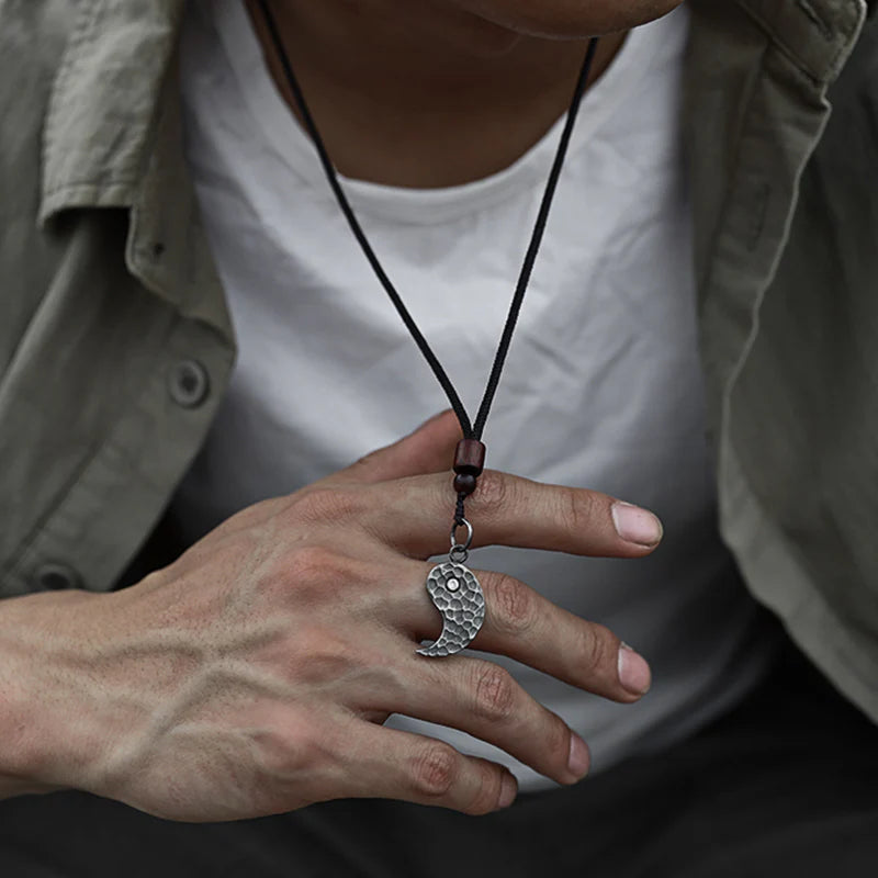 Buddha Stones 990 Sterling Silver Yin Yang Balance Harmony Necklace Pendant (Extra 30% Off | USE CODE: FS30)