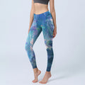 Buddha Stones Lotus Flowers Leaves Birds Gym Leggings Women's Yoga Pants