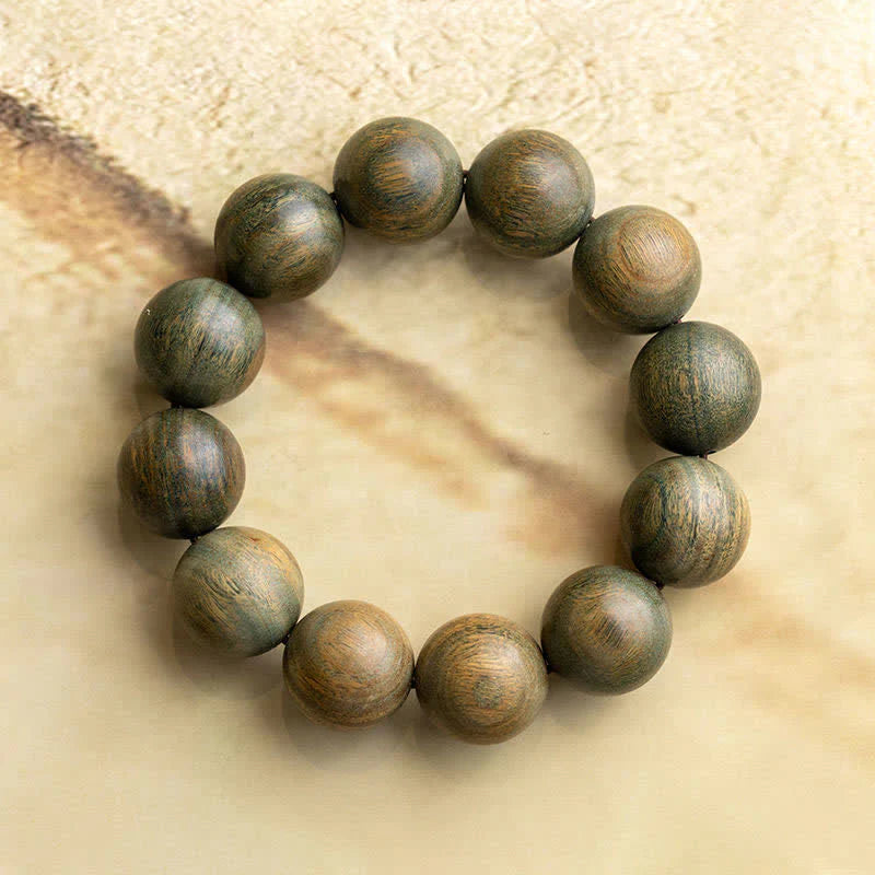 Buddha Stones Tibetan Green Sandalwood Soothing Cure Bracelet (Extra 35% Off | USE CODE: FS35)