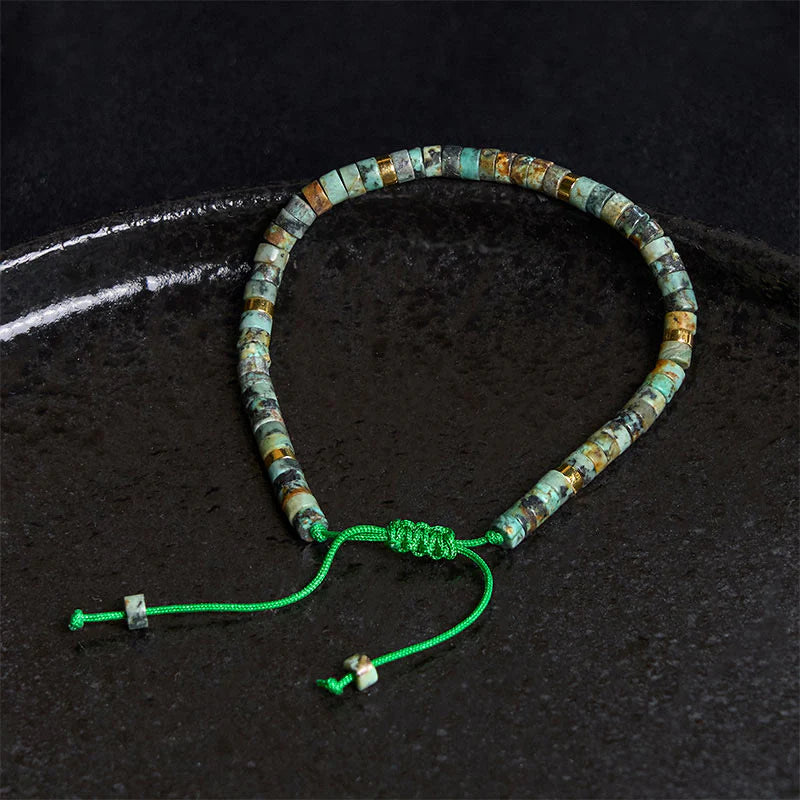 Buddha Stones Turquoise Purification Spacer Bead Bracelet
