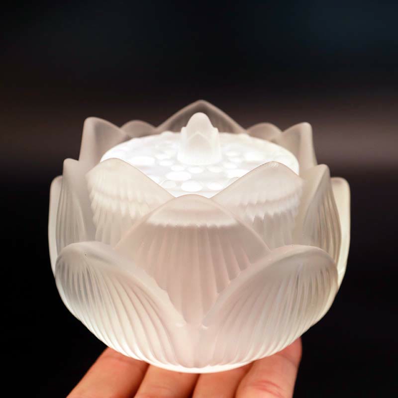 Buddha Stones Lotus Liuli Crystal Healing Meditation Incense Burner