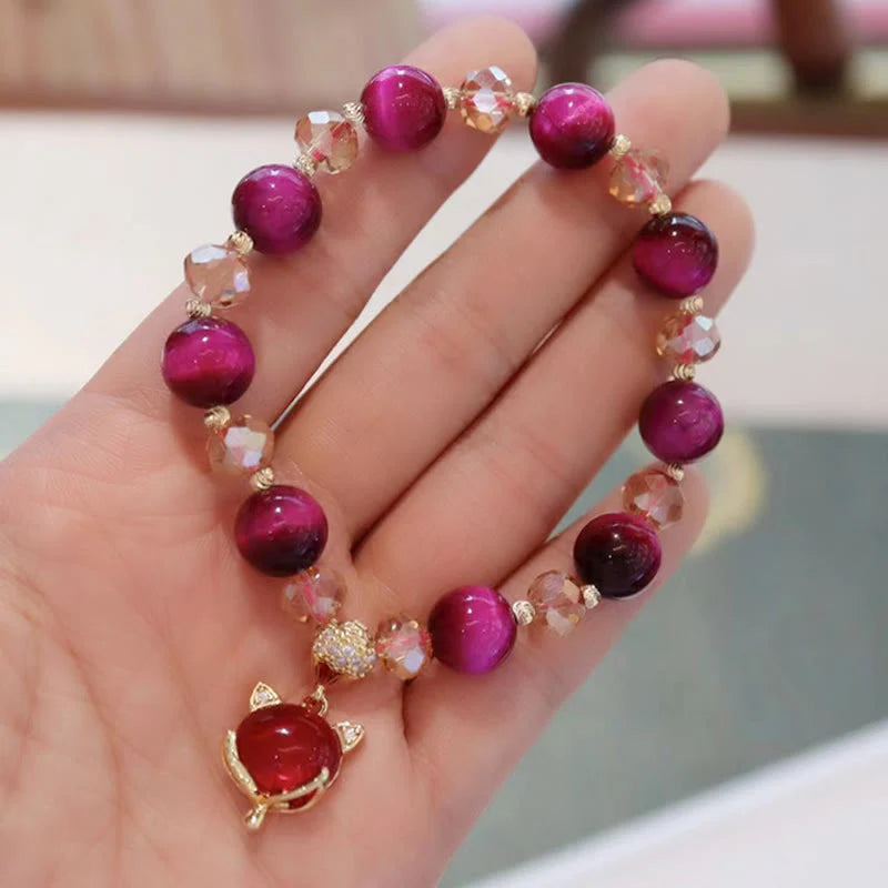 FREE Today: Enhance Self Confidence Self Worth Red Tiger Eye PiXiu Fox Protection Bracelet