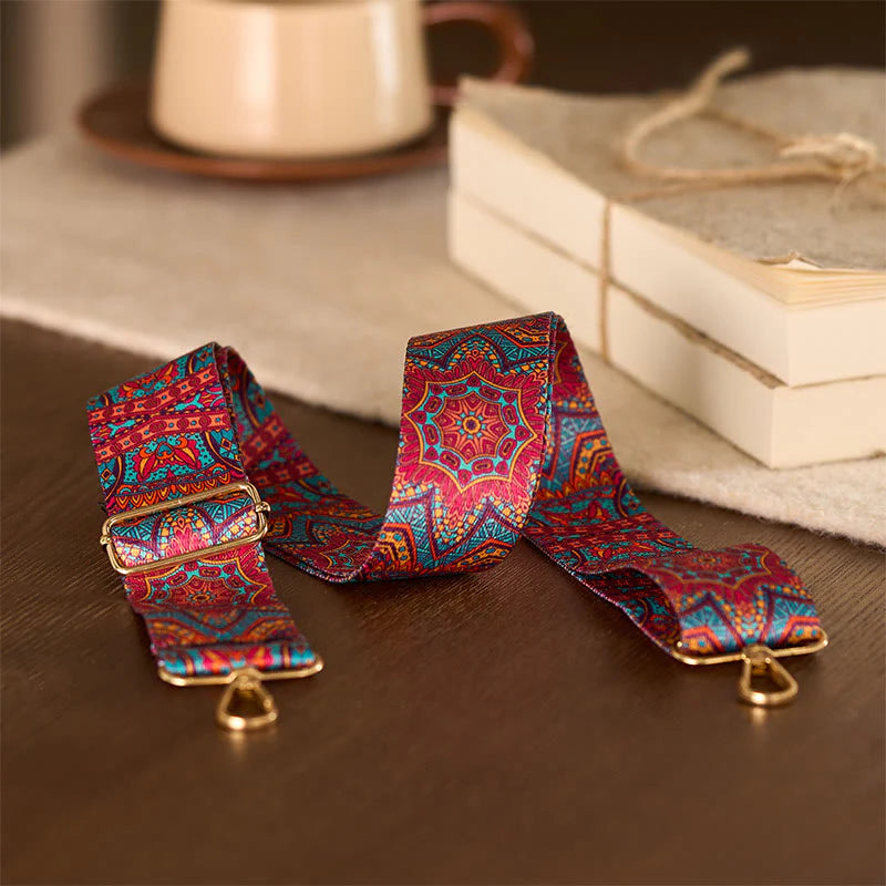 Buddha Stones Bohemian Red Mandara Geometric Adjustable Handbags Crossbody Shoulder Bag Purse Straps Replacement