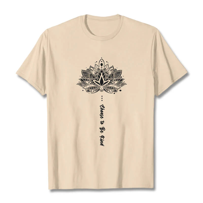 Buddha Stones Choose To Be Kind Geometric Flower Tee T-shirt