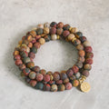Buddha Stones 222 Angel Number 108 Mala Beads Picasso Jasper Stone Energy Mala