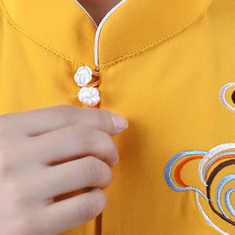Buddha Stones Auspicious Clouds Embroidery Meditation Prayer Spiritual Zen Tai Chi Qigong Practice Unisex Clothing Set (Extra 30% Off | USE CODE: FS30)