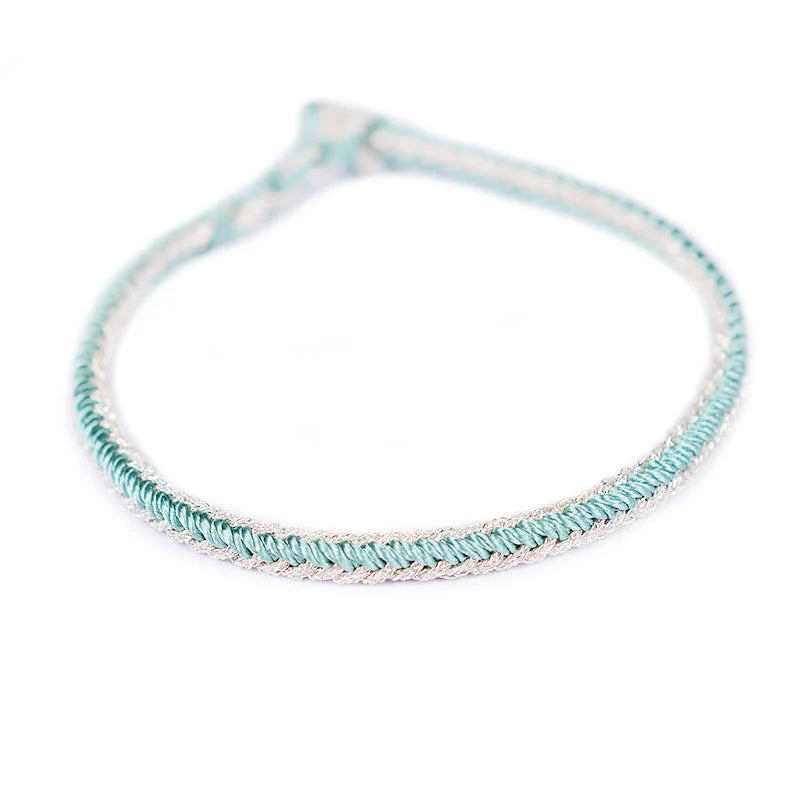 Buddha Stones Two-Color Rope Handcrafted Eight Thread Peace Knot Bracelet (Extra 30% Off | USE CODE: FS30)