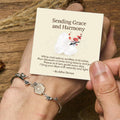 Buddha Stones Sending Grace and HarmonyPlum Blossom Chalcedony Bracelet Includes Gift Message Card