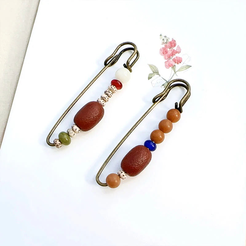 Buddha Stones Bodhi Seed Agate Calm Harmony Brooch