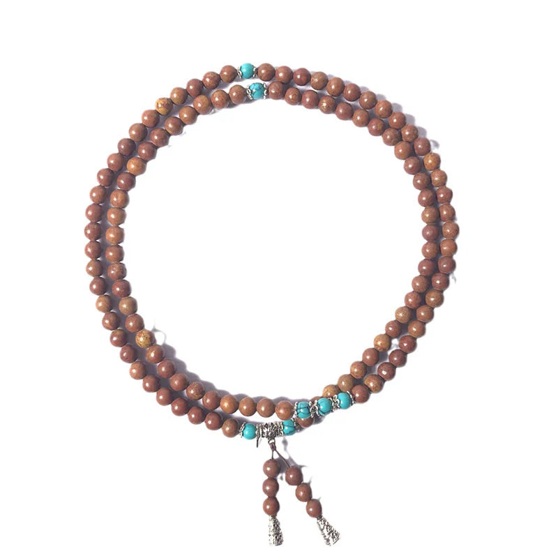 Buddha Stones 108 Mala Beads Bian Stone Healing Bracelet