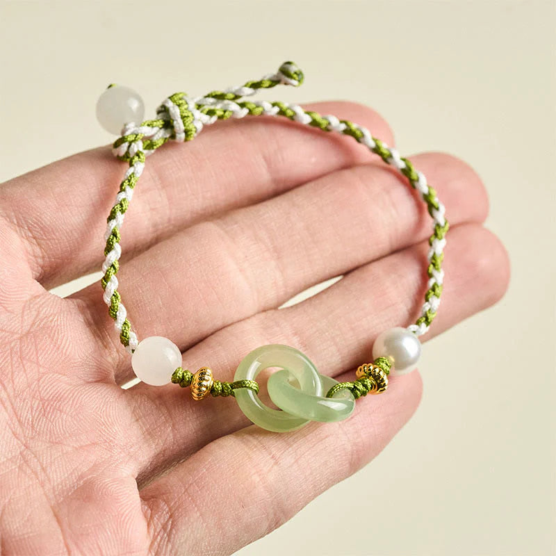 Buddha Stones Braided Rope Peace Buckle Love Calm Bracelet