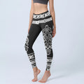Buddha Stones Symmetrical Celtic Knot Pattern Print Gym Leggings Women's Yoga Pants