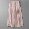 Buddha Stones Casual Plain Polyester Women's 7-8 Length Wide Leg Pants With Pockets