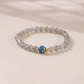 Buddha Stones Natural Moonstone Lotus Love Charming Bracelet
