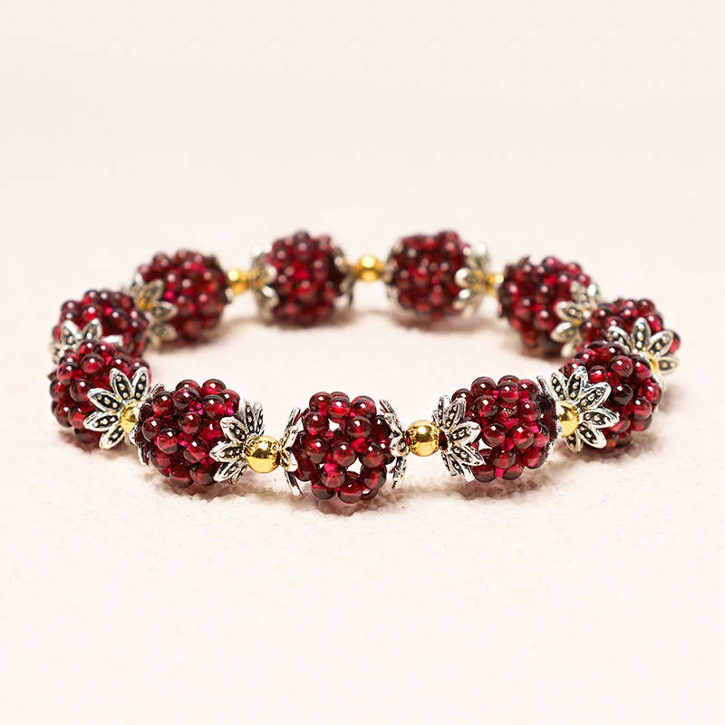 Buddha Stones All the best for Vitality and Passion Garnet Bracelet Includes Gift Message Card