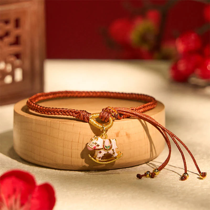 Buddha Stones Sending You Happiness and Strength Year of the Horse String Includes Gift Message Card