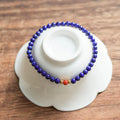Buddha Stones Small Lazurite Cinnabar Ultra-thin Beads Positive Bracelet