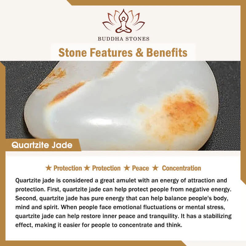 Buddha Stones Craved Bamboo Natural Pink Quartzite Jade Protection Necklace Pendant