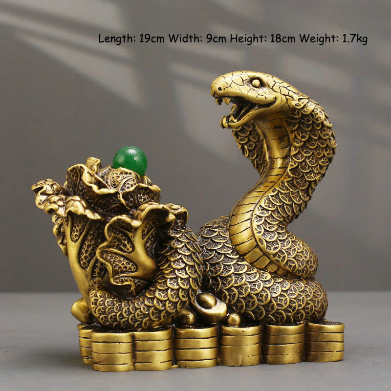 Buddha Stones Year Of The Snake Copper Coins Ingots Cabbage Brass Statue Home Decoration (Extra 30% Off | USE CODE: FS30)