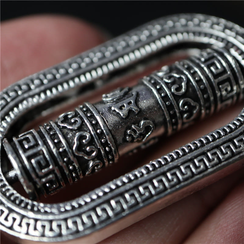 Buddha Stones Tibet Om Mani Padme Hum Prayer Wheel Peace Rotatable Car Hanging Decoration