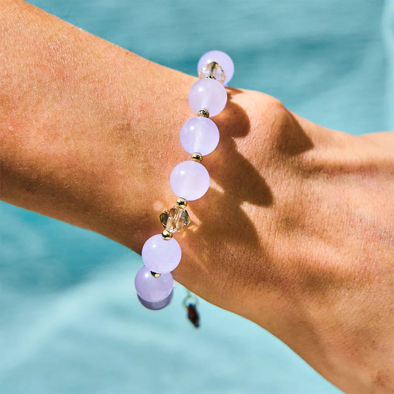 Buddha Stones Blue Crystal Amethyst Sun Stone Green Aventurine Healing Bracelet