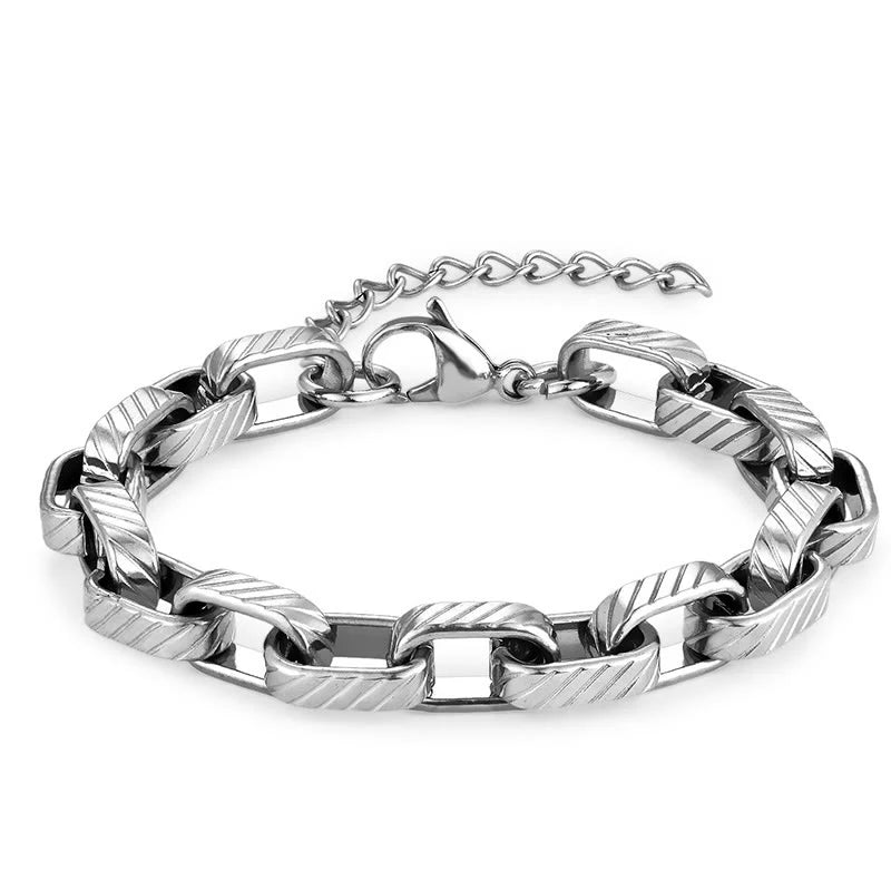 Buddha Stones Chain Chunky Braided Strengthen Cuban Bracelet