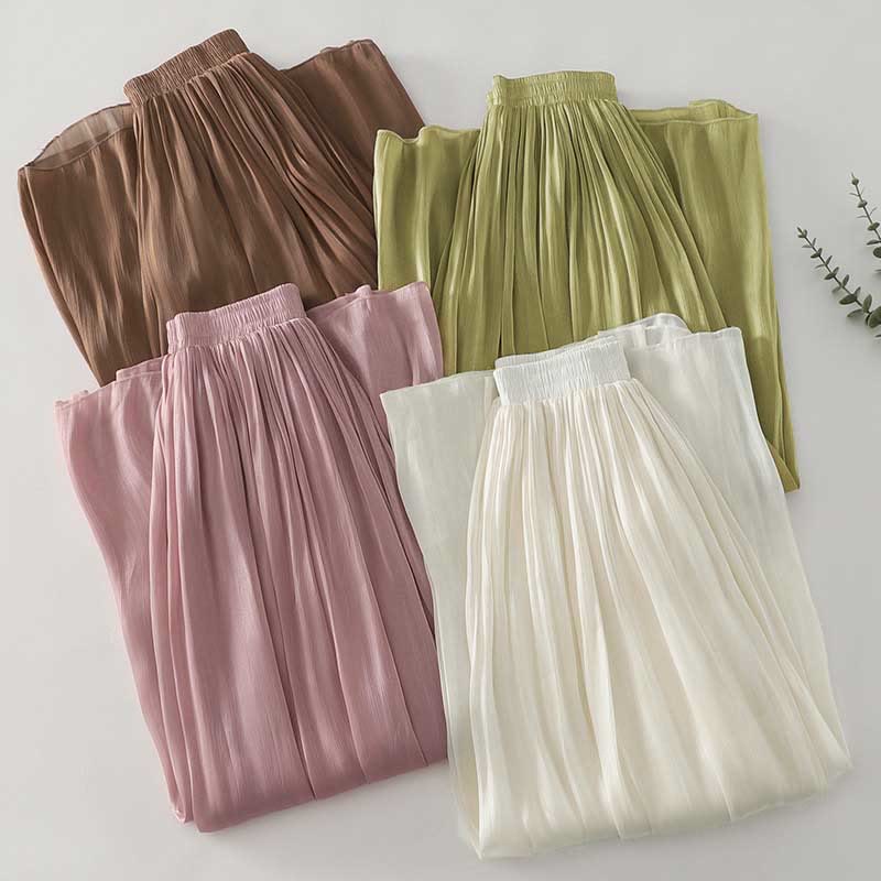 Buddha Stones Summer Plain Women's Polyester Pants