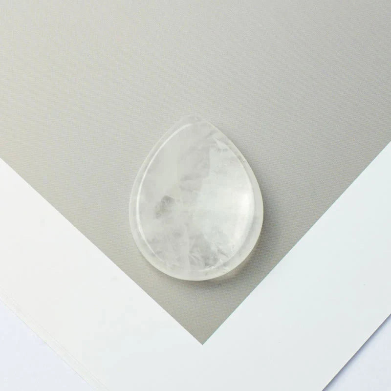 Buddha Stones Teardrop Shape Worry Stone Protection Crystal Decor 34*26*7.8cm
