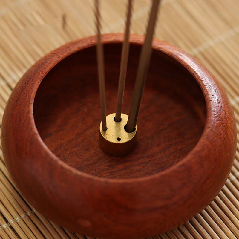 Buddha Stones Rosewood Meditation Healing Incense Burner Decoration