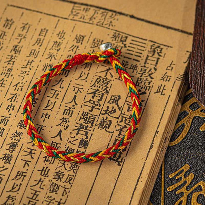 Buddha Stones May you be good fortune and success Lucky Multicolored Bracelet