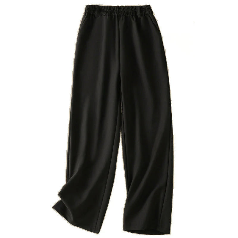 Buddha Stones Vintage Elastic Waistband Design Drawstring Women's Cotton Pants With Pockets