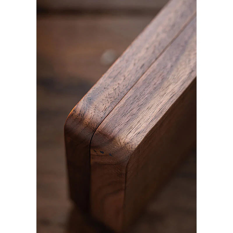 Buddha Stones Vintage Handmade Black Walnut Wood Jewelry Storage Box Wooden Gift Box