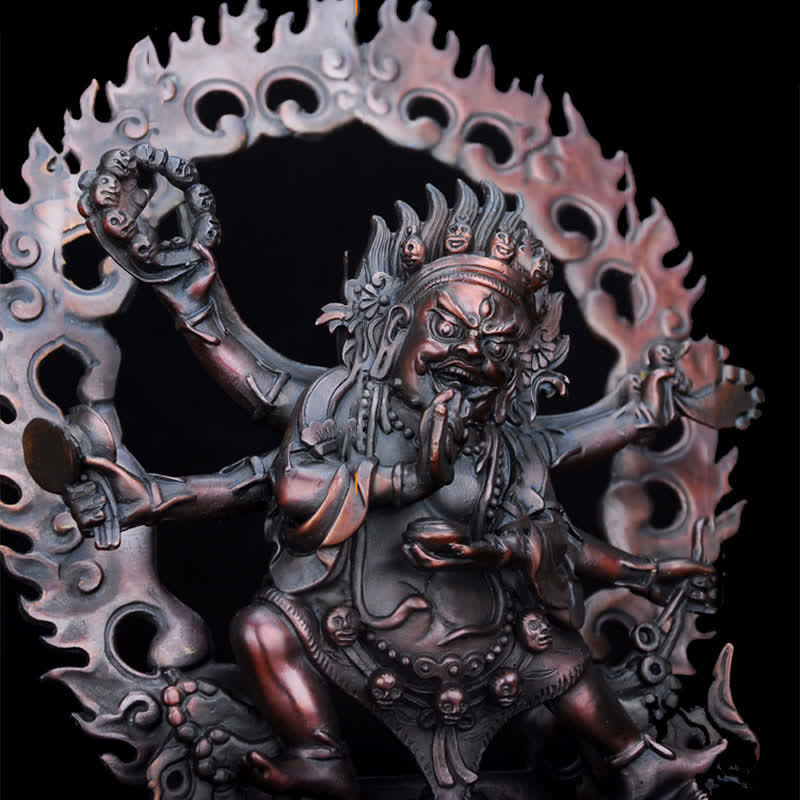 Buddha Stones Tibet Mahakala Bodhisattva Figurine Compassion Copper Statue Decoration