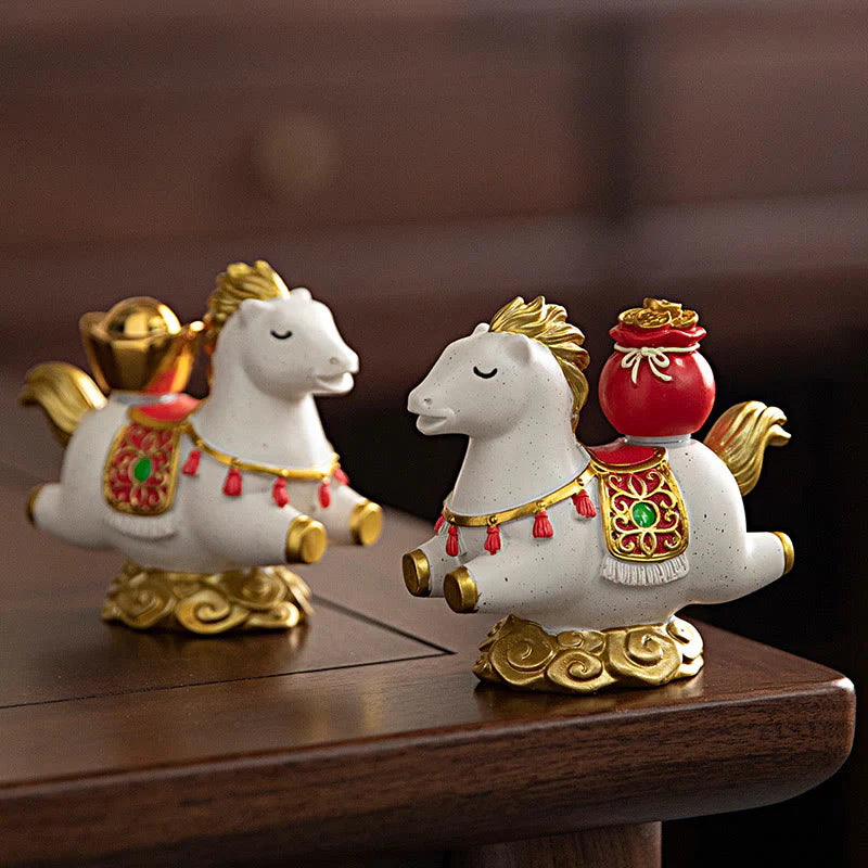 Buddha Stones Chinese Zodiac Year Of The Horse Fu Character Prosperity Home Decoration
