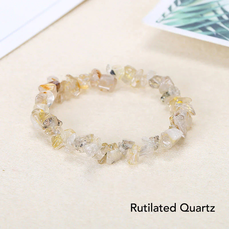Natural Irregular Shape Crystal Stone Warmth Soothing Bracelet