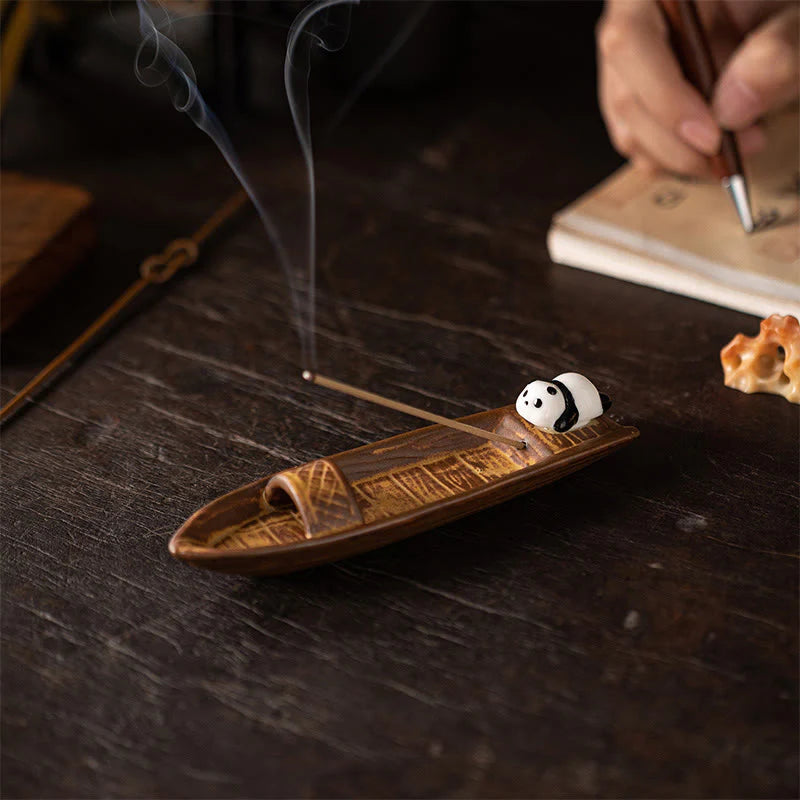 Buddha Stones Panda Home Decoration Incense Burner