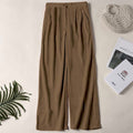 Buddha Stones Casual Corduroy Straight-leg Women's Pants With Pockets